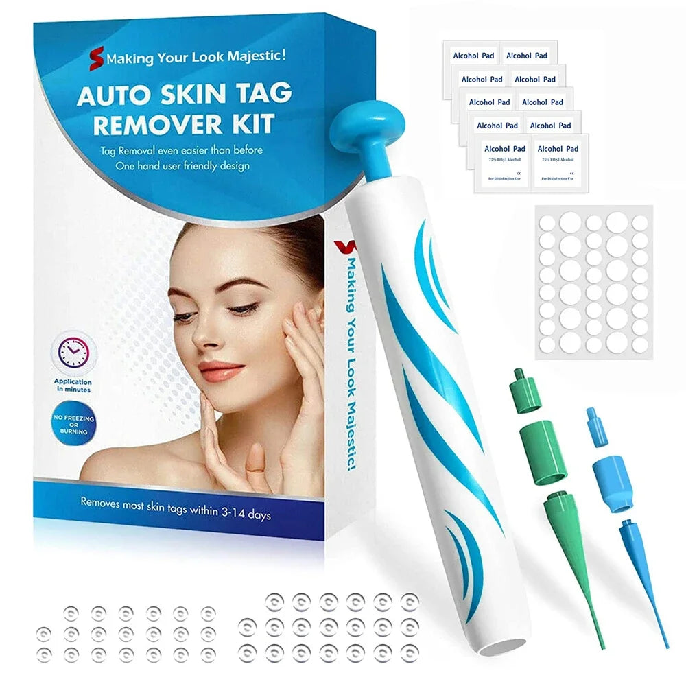 2 IN 1 Auto Micro Skin Tag Remover Device Standard And Micro Skin Tag Removal Kit Adult Mole Wart Remover Face Care Beauty Tools